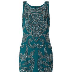 Adrianna Papell Sleeveless Beaded Short Shift Dres